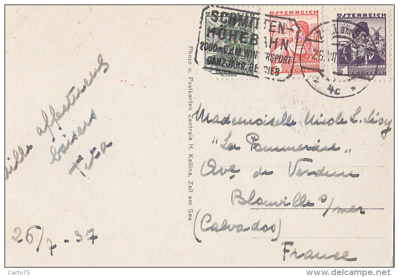 Autriche - Zell Am Seeg / Postal Mark 1937 - Zell Am See