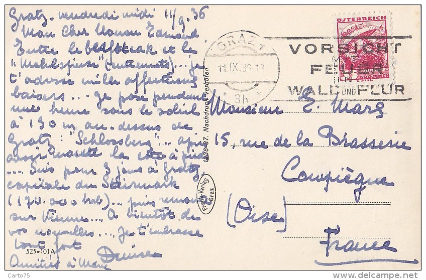 Autriche - Graz /  Postal Mark 1936 - Graz
