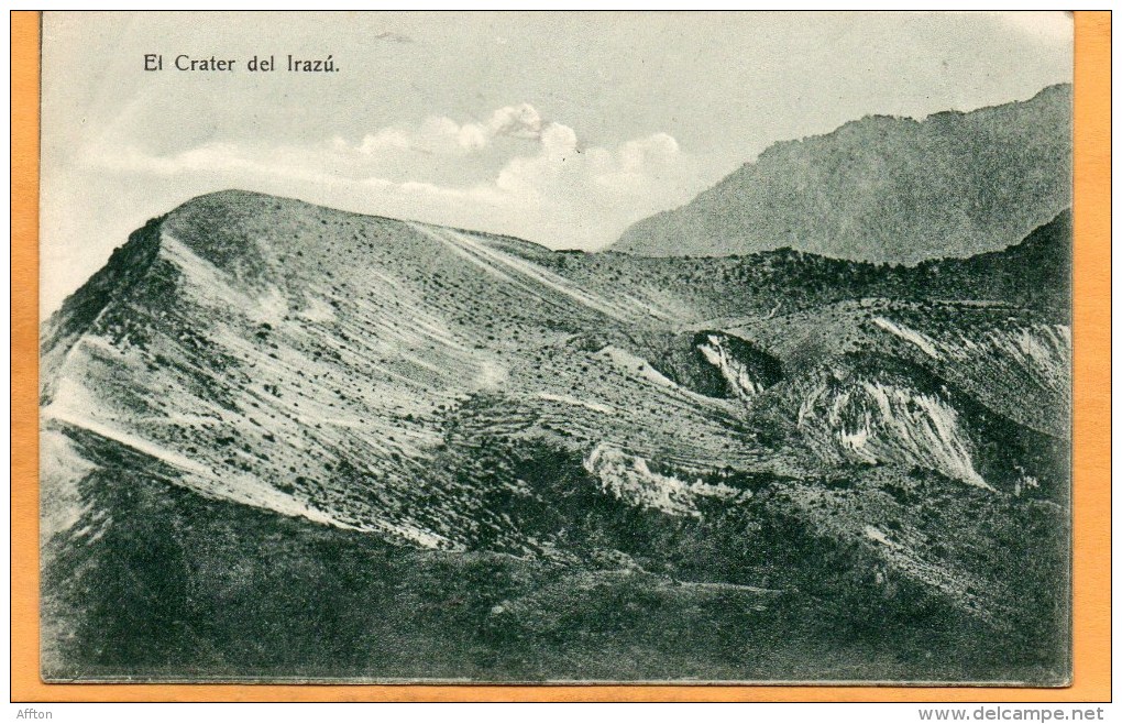 En Crater Del Irazu Costa Rica 1905 Postcard - Costa Rica