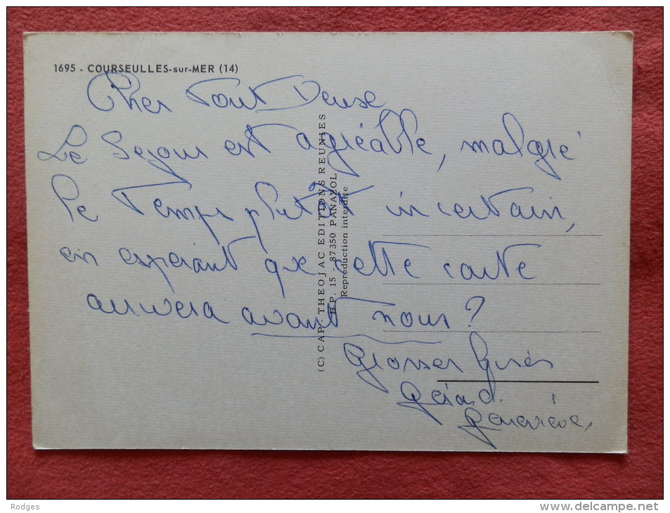 Dep 14 , Cpm COURSEULLES Sur MER , Multivues , 1695 (125)Recto/Verso - Courseulles-sur-Mer