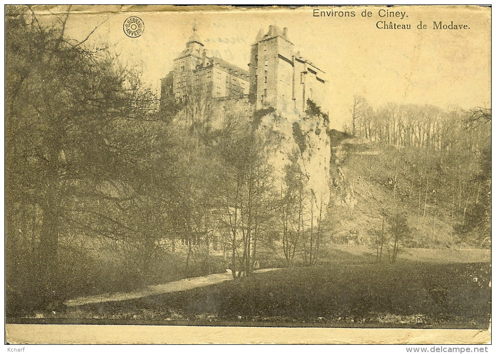 CP De MODAVE " Environs De Ciney  , Le Château De Modave " . - Modave