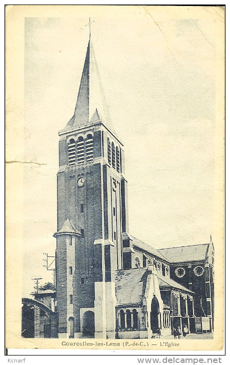 CP De COURCELLES-LES-LENS " L'église " - Henin-Beaumont