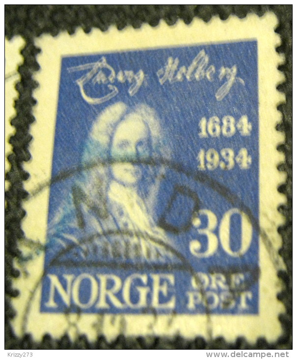 Norway 1934 The 250th Anniversary Of The Birth Of Ludvig Holberg 30 Ore - Used - Used Stamps