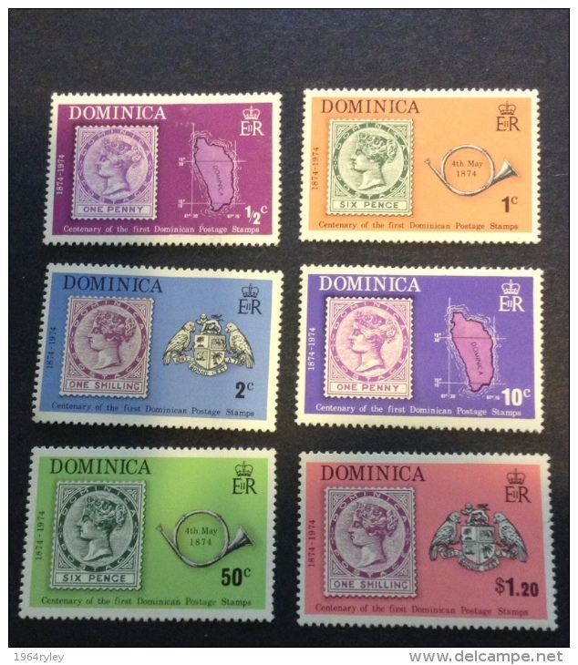 DOMINICA 1974 Sc 389/394, Mi391/396, Yv 383/388 Mh* - Dominica (...-1978)