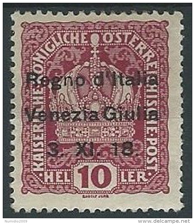 1918 VENEZIA GIULIA 10 H MH * - ED216-3 - Venezia Giulia