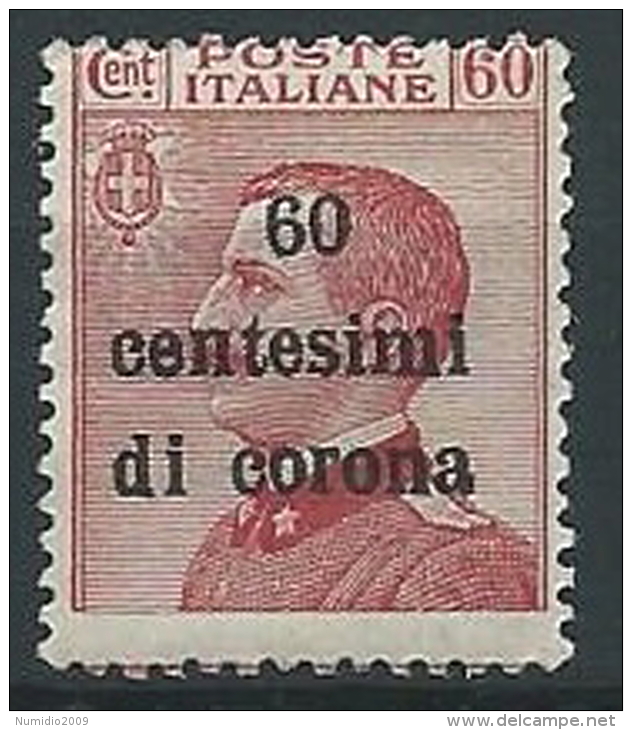 1919 TRENTO E TRIESTE EFFIGIE 60 CENT MNH ** - ED218 - Trentin & Trieste