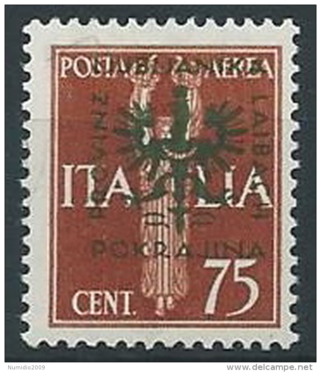 1943 OCCUPAZIONE TEDESCA LUBIANA 75 CENT MNH ** - ED223 - Duitse Bez.: Ljubljana