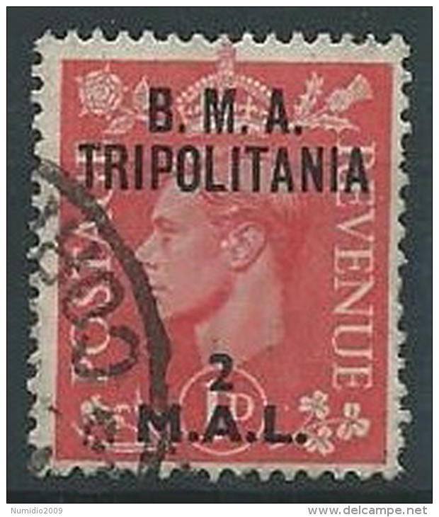 1948 OCCUPAZIONE INGLESE TRIPOLITANIA USATO BMA 2 MAL - ED235-3 - Tripolitania