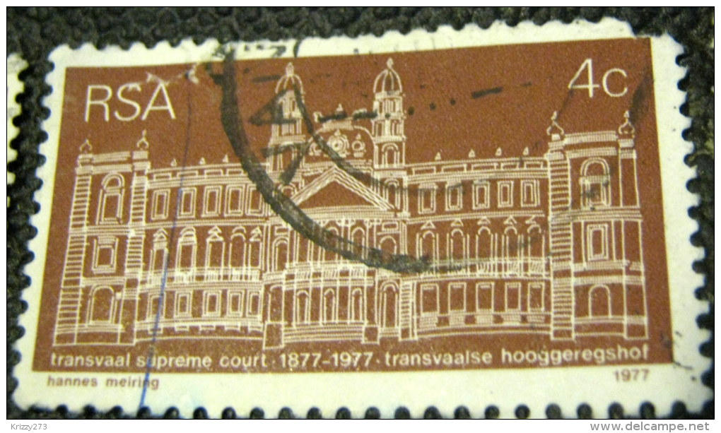 South Africa 1977 The 100th Anniversary Of Transvaal Supreme Court 4c - Used - Oblitérés