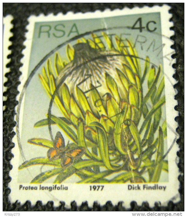 South Africa 1977 Succulents Protea Longifolia 4c - Used - Oblitérés