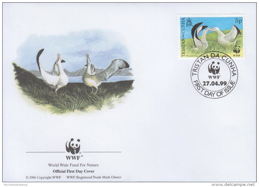 WWF Stamp Set FDC: Tristan Da Cunha 1999 Wandering Albatross Bird WWF136304 - Other & Unclassified