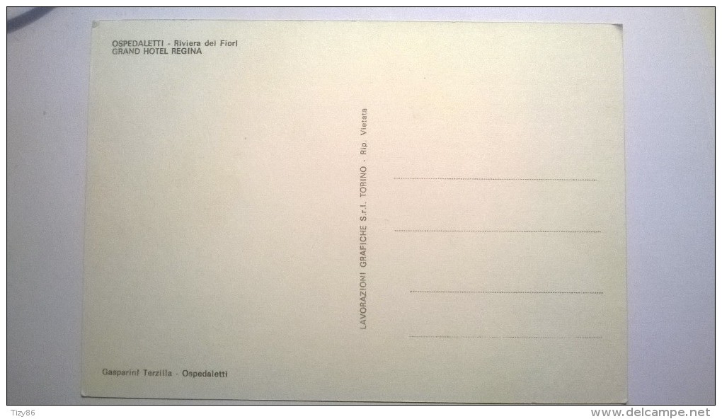 Ospedaletti - Riviera Dei Fiori GRAND HOTEL REGINA - Altri & Non Classificati