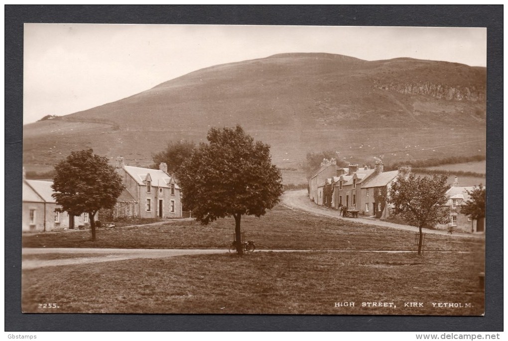 High Street Kirk Yetholm Unposted A R Edwards RP Card As Scanned - Ross & Cromarty