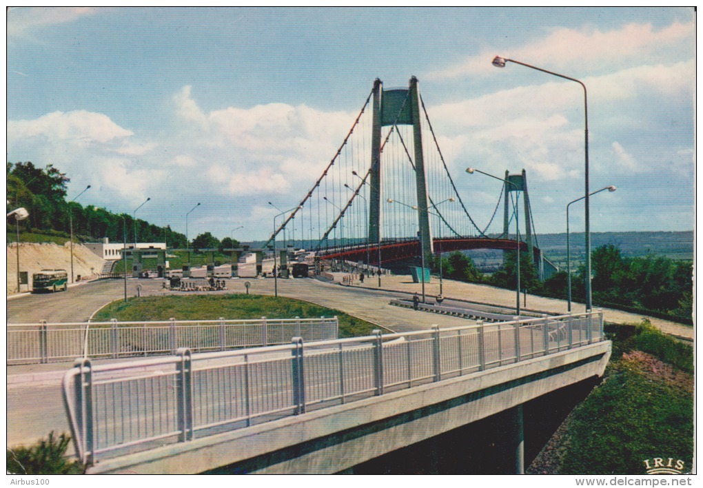 76 - Le Pont De Tancarville - Tampon Officiel Au Verso - Éditions Pont De Tancarville - BUS - Circulée 4982 - - Bridges