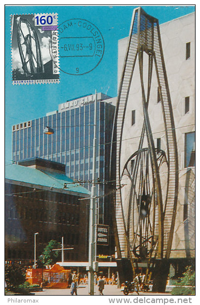 D16588 CARTE MAXIMUM CARD 1993 NETHERLANDS - SCULPTURE BY NAUM GABO  ROTTERDAM CP PHOTOCARD - Sculpture