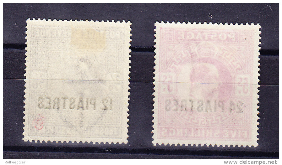 Britisch-Levant 1912/13 S.G.# 33 * + 34 * - Levant Britannique