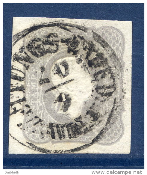 AUSTRIA 1861 1.05 Kr Dark Grey Newspaper Stamp Used, With Certificate - Dagbladen