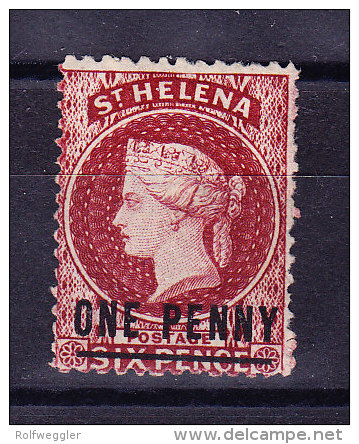 St Helena 1871 S.G. # 8 * Ohne Gummit Perf. 12 1/2 - Sainte-Hélène