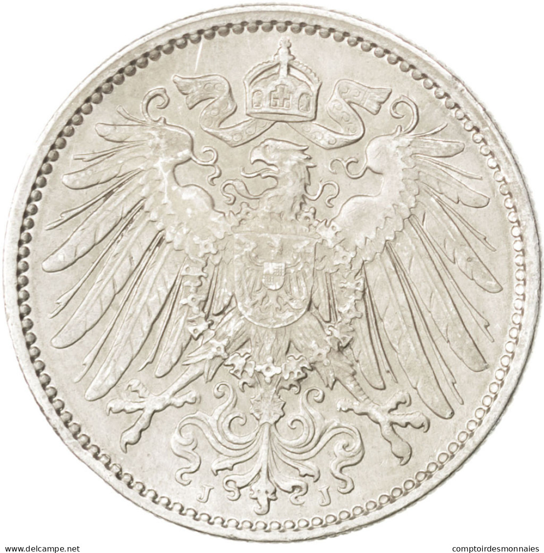 Monnaie, GERMANY - EMPIRE, Wilhelm II, Mark, 1915, Hambourg, SUP, Argent, KM:14 - 1 Mark