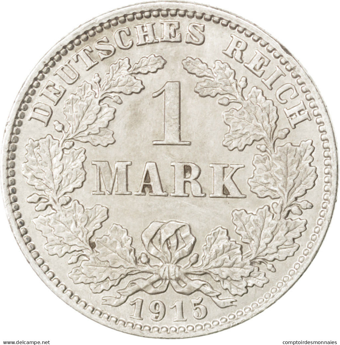 Monnaie, GERMANY - EMPIRE, Wilhelm II, Mark, 1915, Hambourg, SUP, Argent, KM:14 - 1 Mark