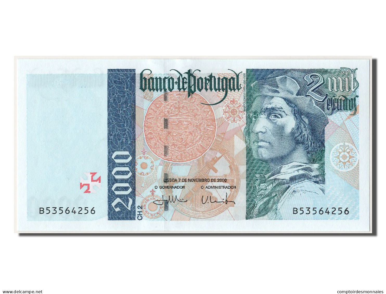 Billet, Portugal, 2000 Escudos, 2000, 2000-11-07, NEUF - Portugal