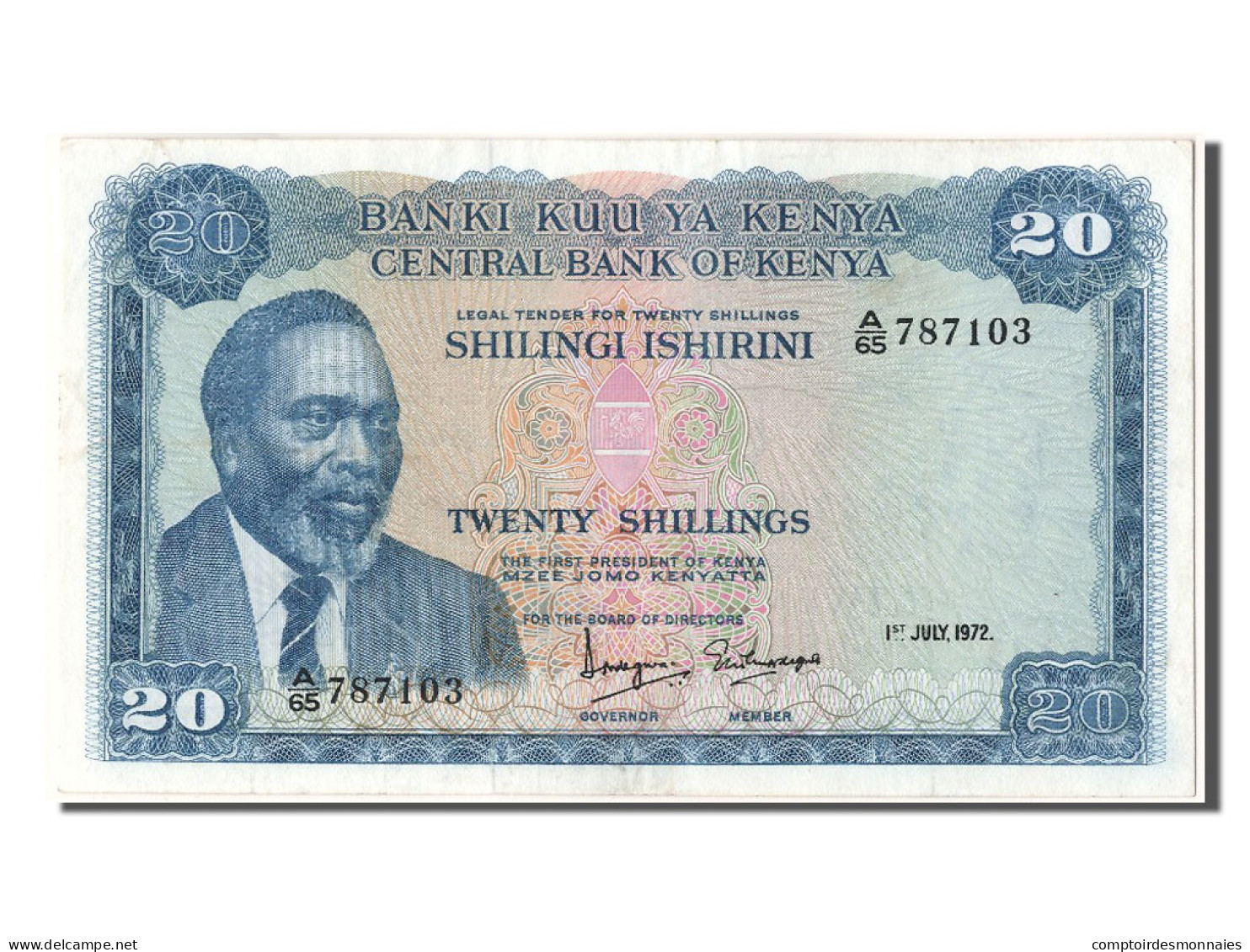 Billet, Kenya, 20 Shillings, 1972, 1972-07-01, SPL - Kenya