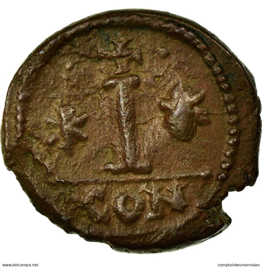 Monnaie, Maurice Tibère, Decanummium, TB+, Cuivre - Byzantium