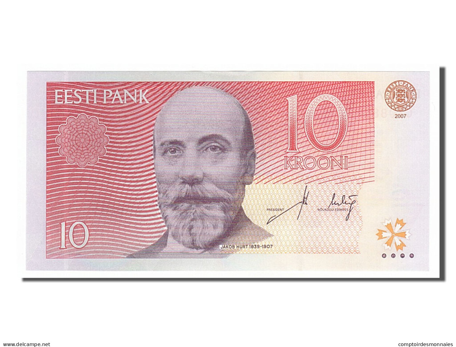 Billet, Estonia, 10 Krooni, 2007, NEUF - Estonia