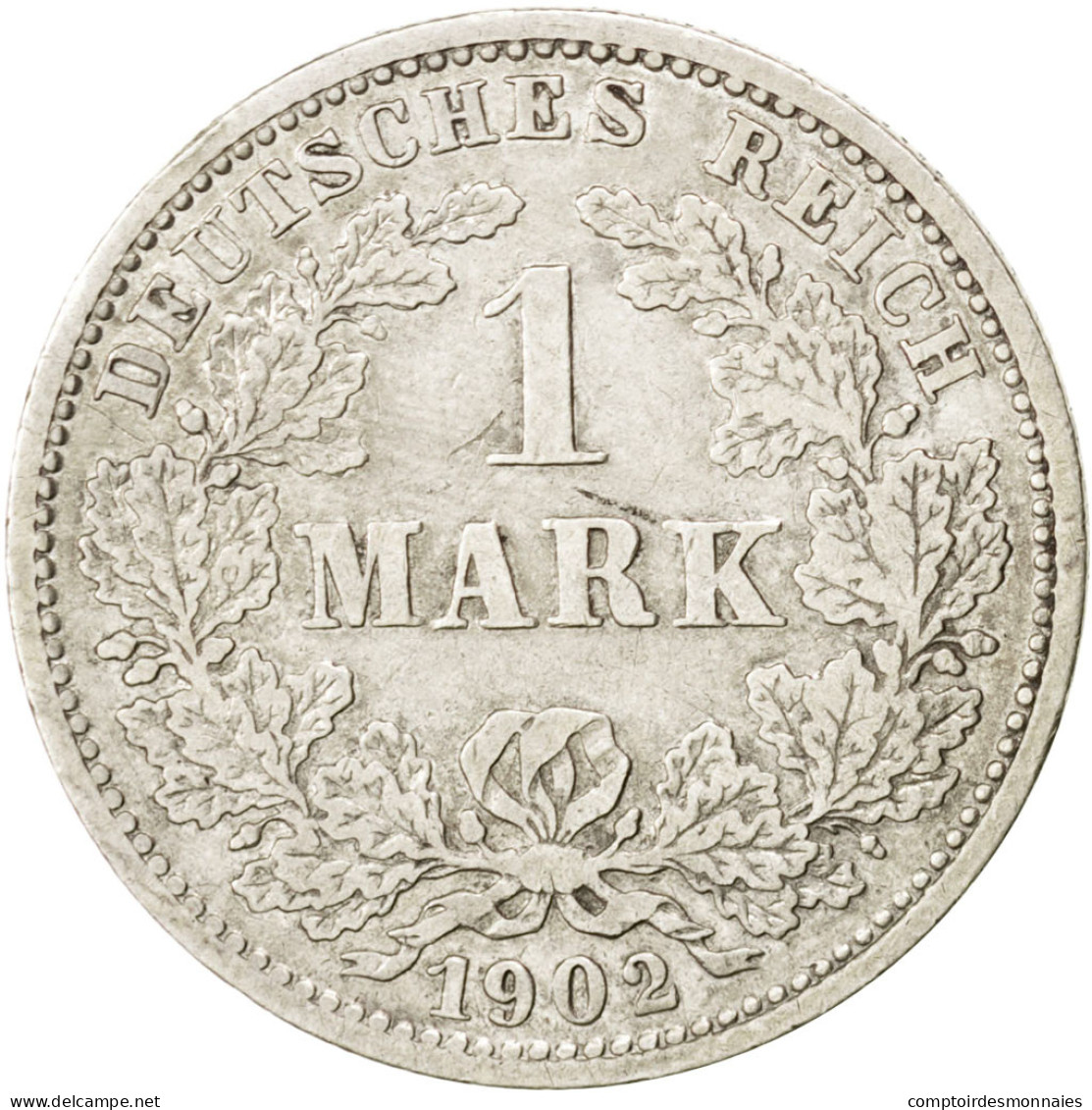 Monnaie, GERMANY - EMPIRE, Wilhelm II, Mark, 1902, Hambourg, TTB, Argent, KM:14 - 1 Mark