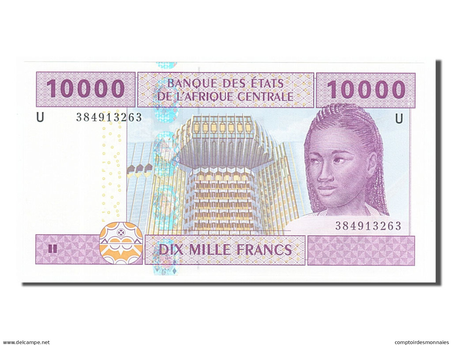 Billet, États De L'Afrique Centrale, 10,000 Francs, 2002, NEUF - Camerún