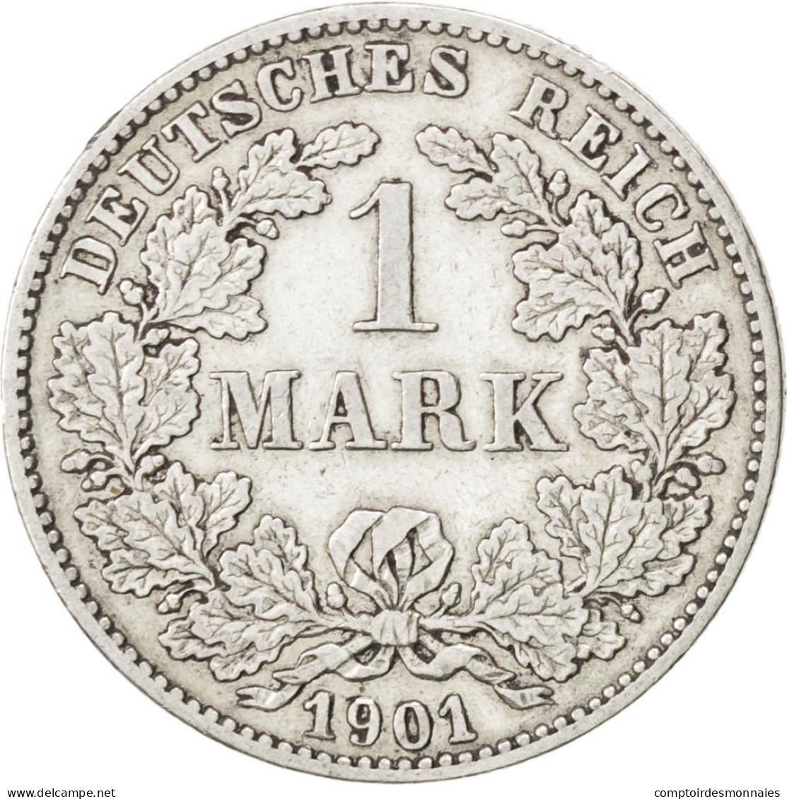 Monnaie, GERMANY - EMPIRE, Wilhelm II, Mark, 1901, Karlsruhe, TTB, Argent, KM:14 - 1 Mark