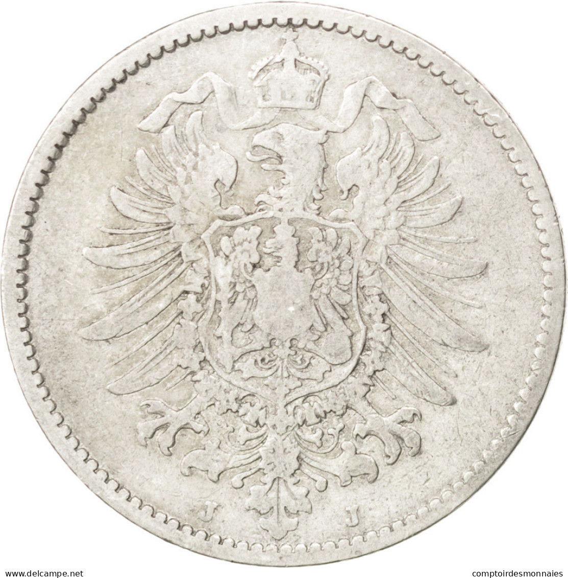 Monnaie, GERMANY - EMPIRE, Wilhelm I, Mark, 1881, Hambourg, TTB, Argent, KM:7 - 1 Mark
