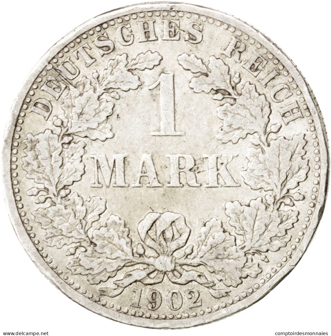 Monnaie, GERMANY - EMPIRE, Wilhelm II, Mark, 1902, Stuttgart, TB+, Argent, KM:14 - 1 Mark