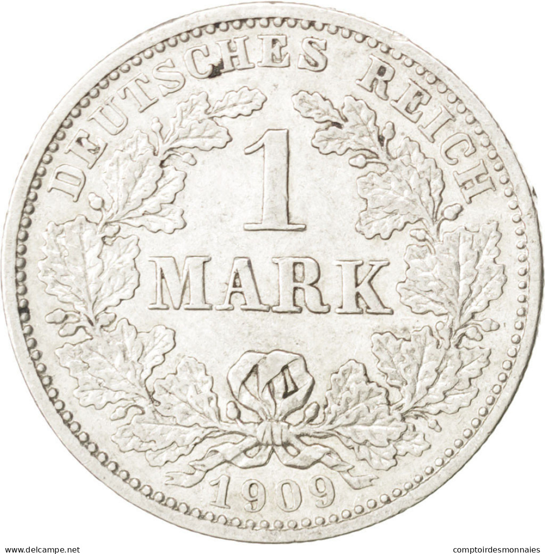 Monnaie, GERMANY - EMPIRE, Wilhelm II, Mark, 1909, Munich, TTB+, Argent, KM:14 - 1 Mark