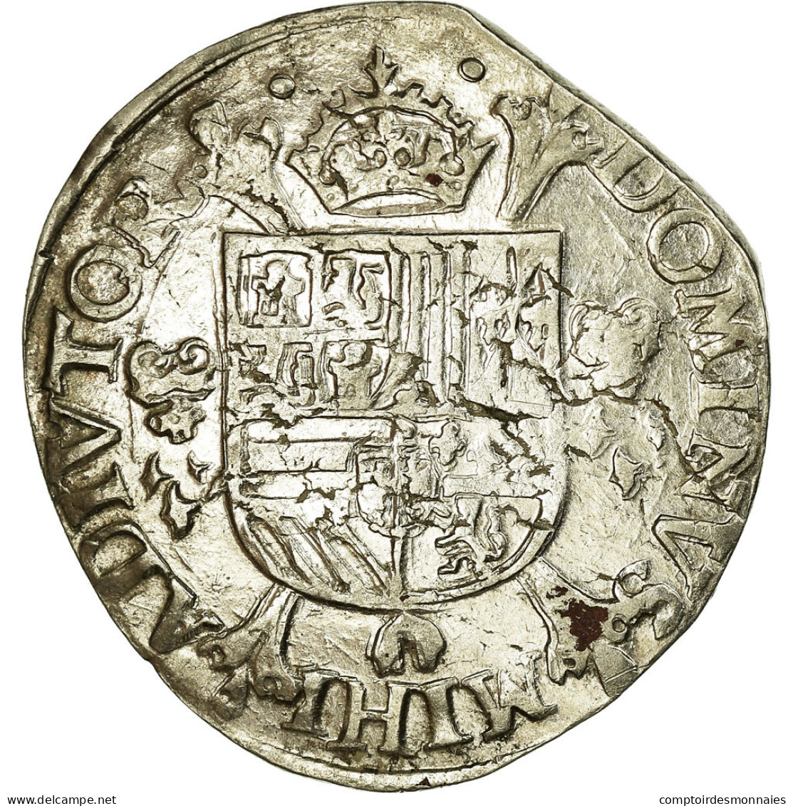 Monnaie, Belgique, 1/5 Ecu, 1572, Anvers, TTB+, Argent - Autres & Non Classés