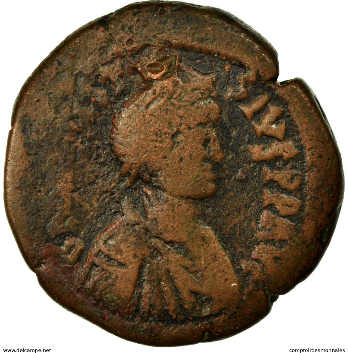 Monnaie, Anastasius I 491-518, Follis, Constantinople, TB+, Cuivre - Bizantine