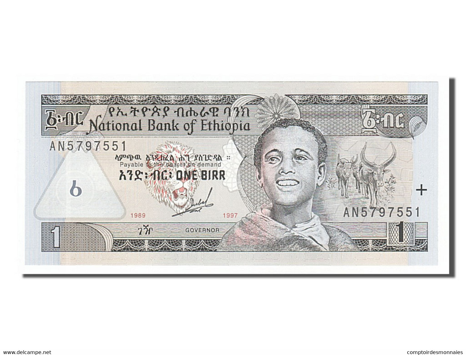 Billet, Éthiopie, 1 Birr, 1997, NEUF - Ethiopie