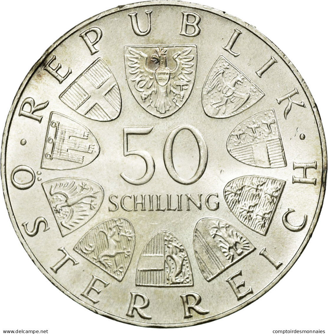 Monnaie, Autriche, 50 Schilling, 1973, SPL, Argent, KM:2917 - Oostenrijk