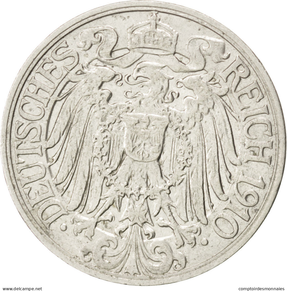 Monnaie, GERMANY - EMPIRE, Wilhelm II, 25 Pfennig, 1910, Berlin, TTB, Nickel - 25 Pfennig