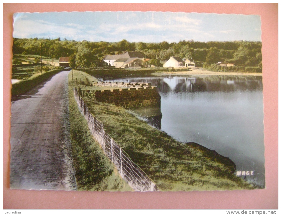 CPM SAINT SAUVEUR EN PUISAYE N°5D LA DIGUE DE L ETANG DE MOUTIERS - ECRITE EN 1975 - Saint Sauveur En Puisaye