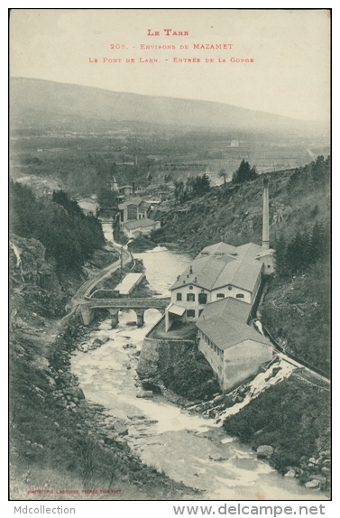 81 MAZAMET / Le Pont De Larn, L'Entrée De La Gorge / - Mazamet