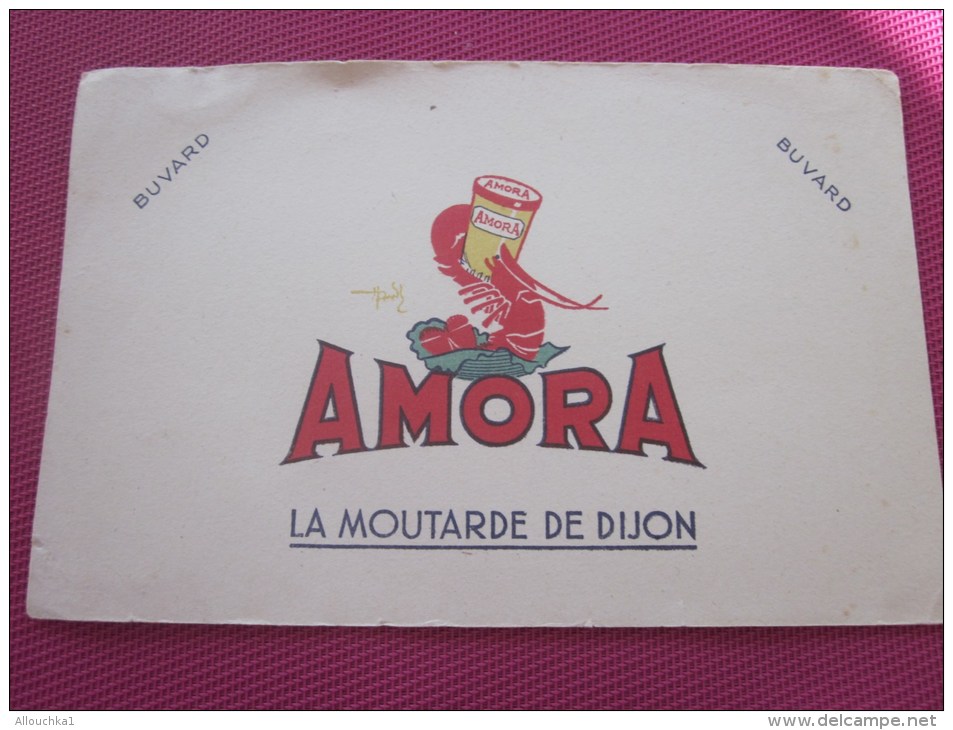 BUVARD Publicitaire: La Moutarde Amora De Dijon  &gt; Voir Les Photos Recto-verso - Moutardes
