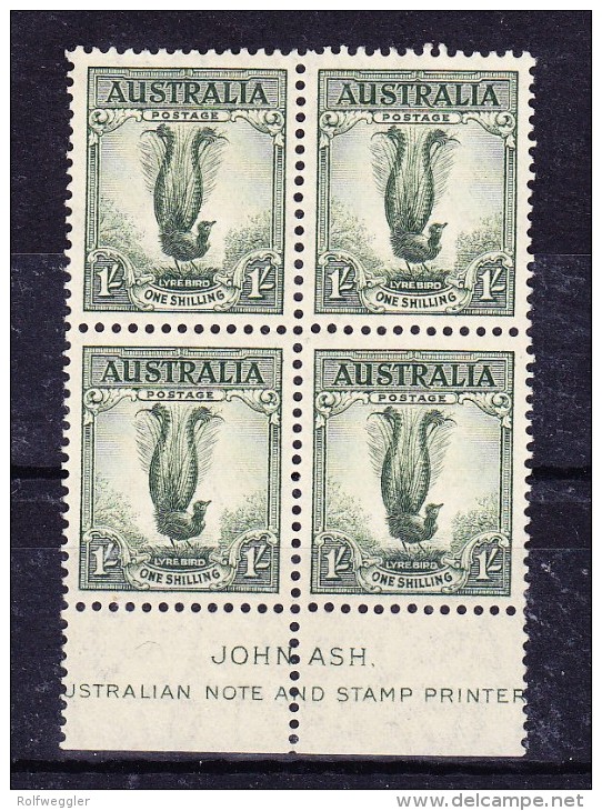 Australien 1937 SG 174  */** Perf 13 1/2 X 14 WZ In Viererblock - Ongebruikt