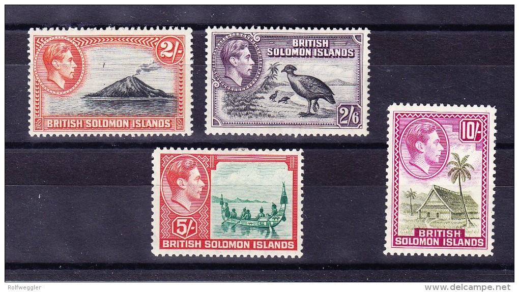 Britisch Salomon Islands 1939/42 - SG # 69 - 72 Alle * - Salomon (Iles 1978-...)