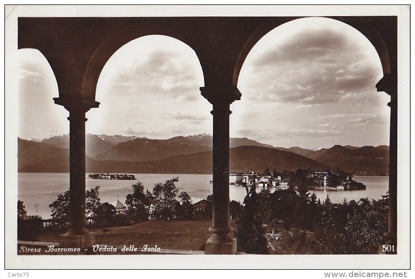 Italie - Stresa Borromeo - Panorama / Postal Mark - Novara