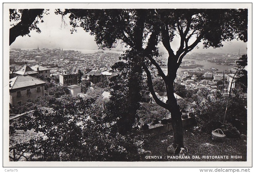 Italie - Genova - Panorama / Postal Mark 1937 - Genova (Genoa)