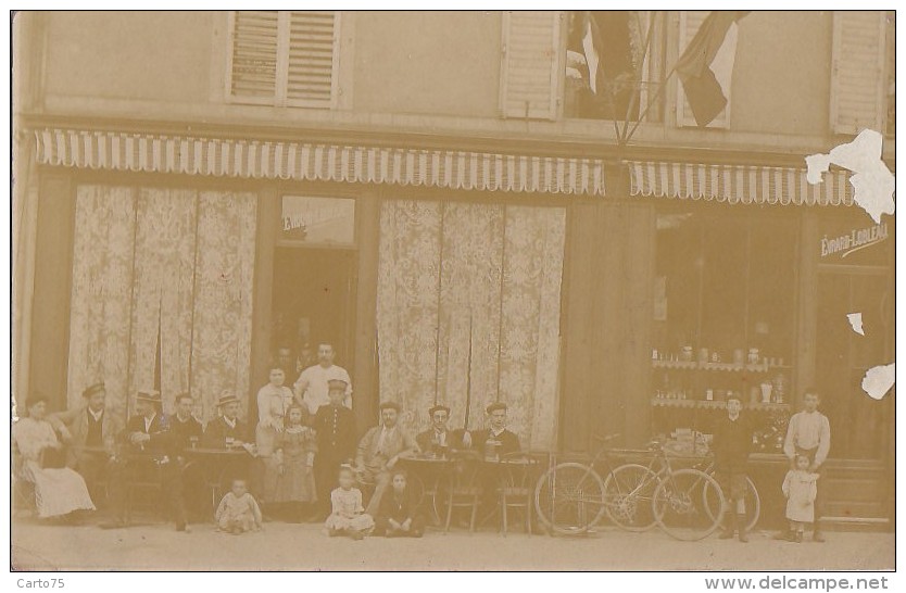 Commerces - Carte-Photo - Café Evrard-Lobleau - Absinthe - Vélo - A Situer - Cafes