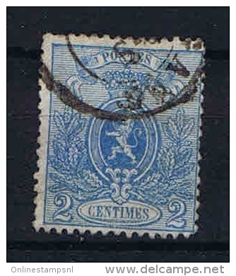 Belgium, OPB 24 Used  14,5 X 14, Has A Light Fold - 1866-1867 Coat Of Arms