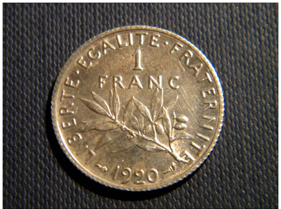 FRANCE - 1 FRANC 1920. - Autres & Non Classés