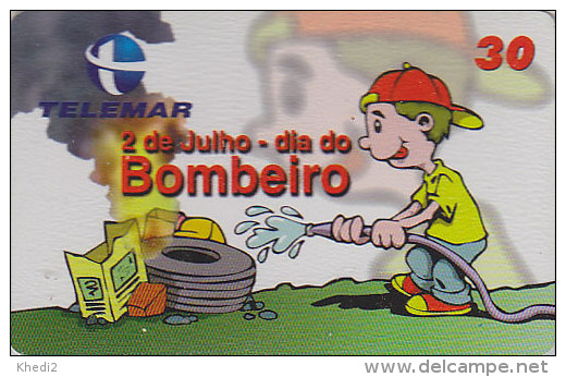 Télécarte Brésil - Journée Des POMPIERS - DAY OF FIRE BRIGADE Brazil Phonecard - FEUERWEHR - 40 - Bomberos